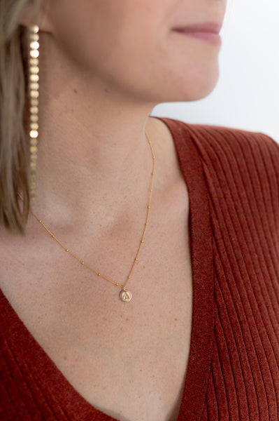 Initial Coin Necklace