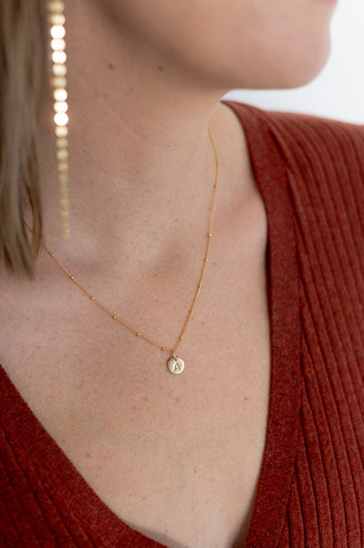 Initial Coin Necklace