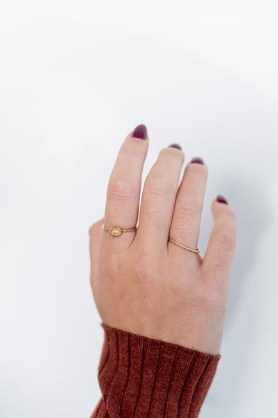 Mini Harlequin Opal Ring (Vintage)