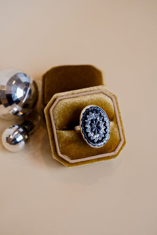 Ester Vintage Hematite Ring
