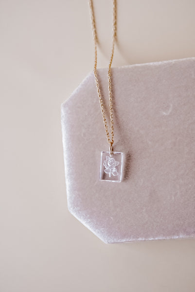 Fiora Frosted Glass Necklace