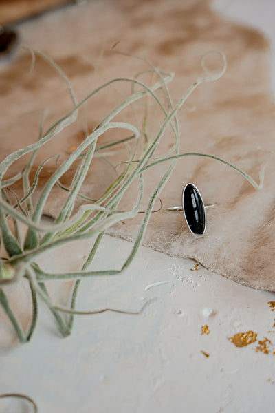 Black Onyx Sterling Silver Ring