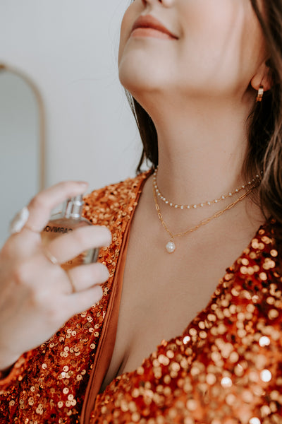 Giana Pearl Paperclip Necklace