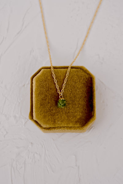 Peridot Chunk Necklace