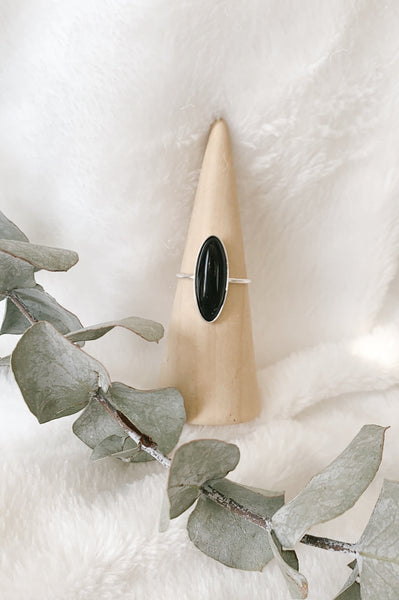 Black Onyx Sterling Silver Ring