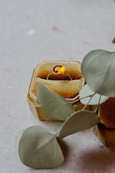 XL Amber Ring