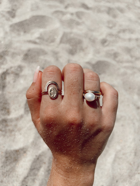 Mother Mary Coin Ring