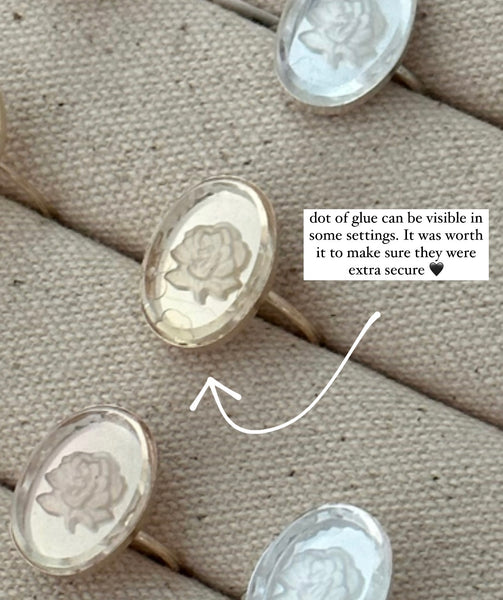 Fiora Frosted Glass Ring