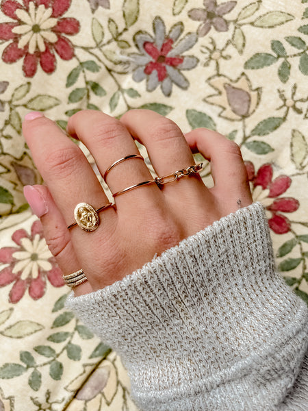 Mother Mary Coin Ring