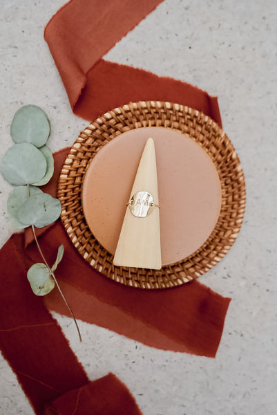 Custom Initial Medallion Ring