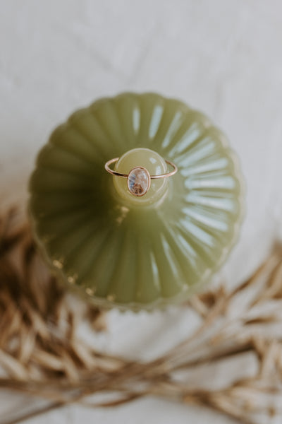 Rainbow Moonstone Ring