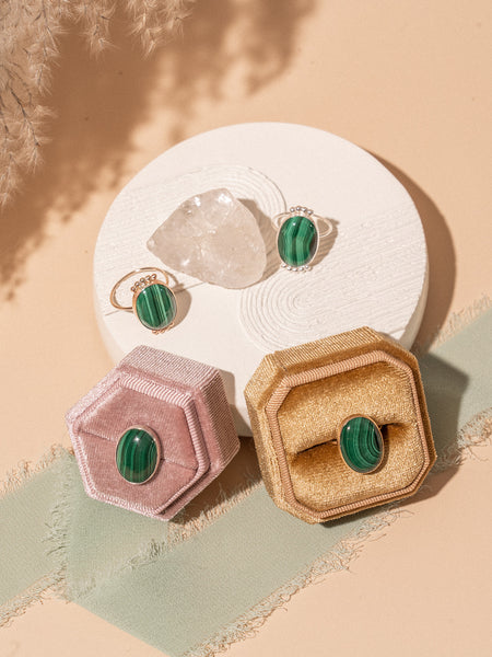 Victorian Green Malachite Ring