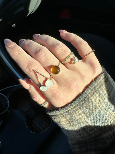 XL Amber Ring