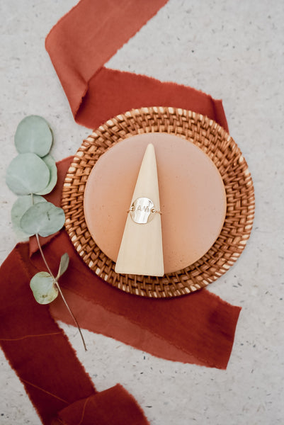 Custom Initial Medallion Ring