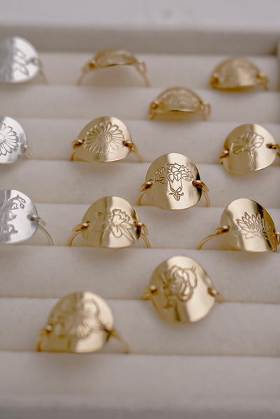 Birth Flower Ring