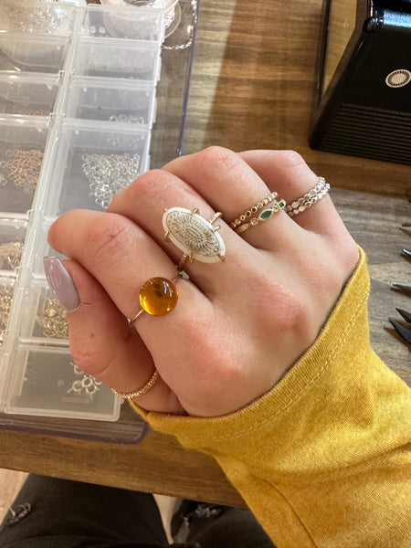XL Amber Ring