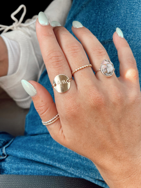 Custom Initial Medallion Ring