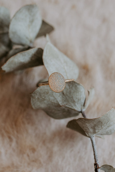 Rainbow Druzy Ring