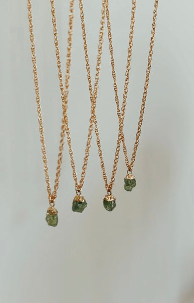Peridot Chunk Necklace