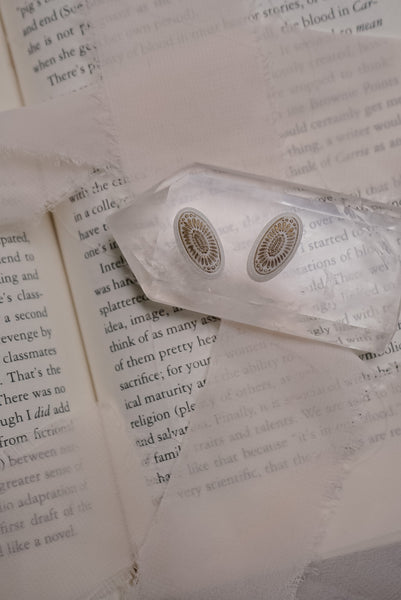 Lelia Hand Painted Milk Glass Necklace