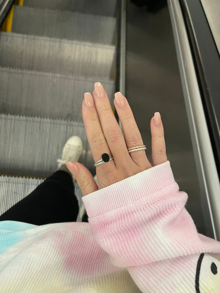 Black Druzy Ring