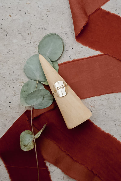 Custom Initial Medallion Ring