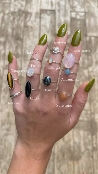 Black Onyx Sterling Silver Ring