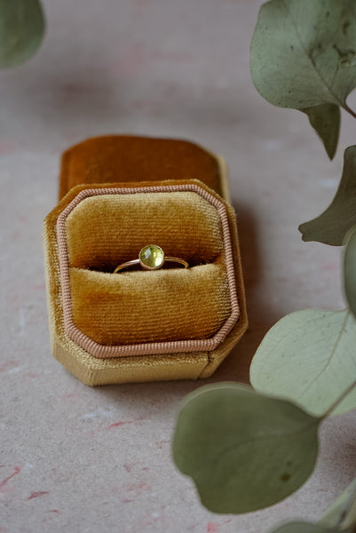 Faceted Peridot Ring