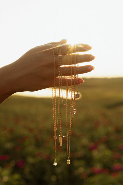 Peridot Chunk Necklace