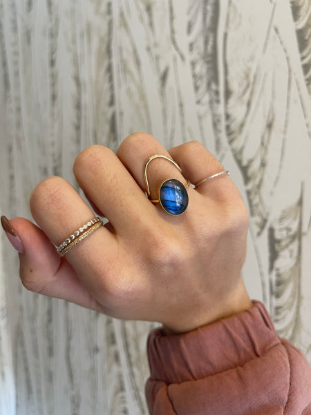 Aurora Labradorite Ring