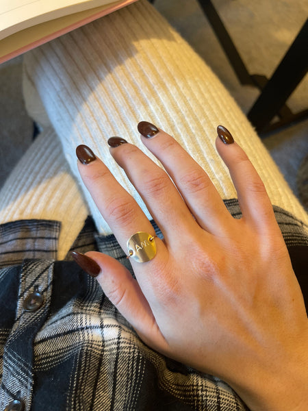 Custom Initial Medallion Ring