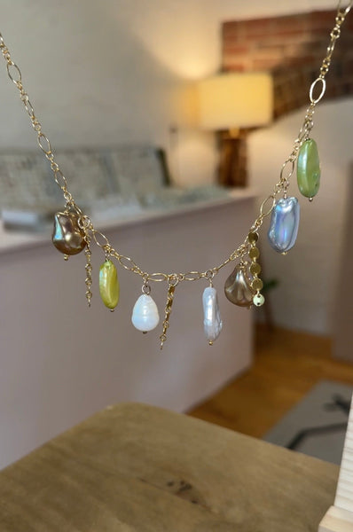 Baroque Pearl Confetti Necklace