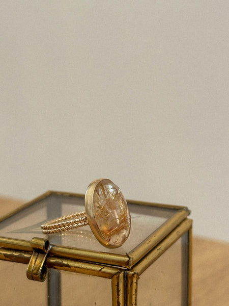 Rutile Quartz Ring