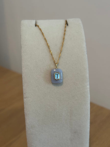Cielos Gemstone Inlay Necklace
