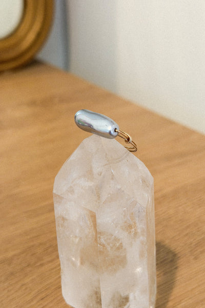 Baroque Silver Pearl Ring