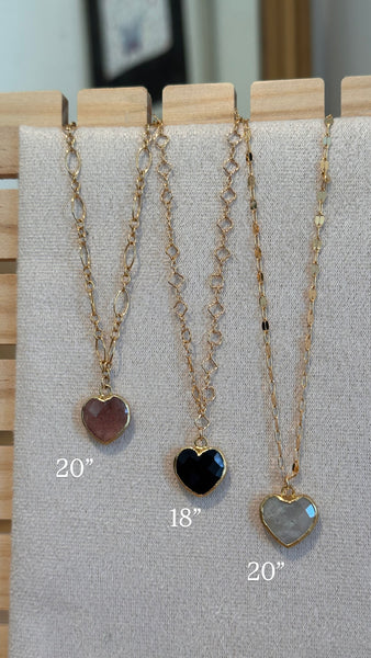 Gemstone Heart Necklace