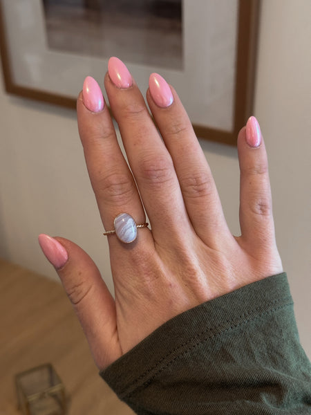 Blue Lace Agate Ring