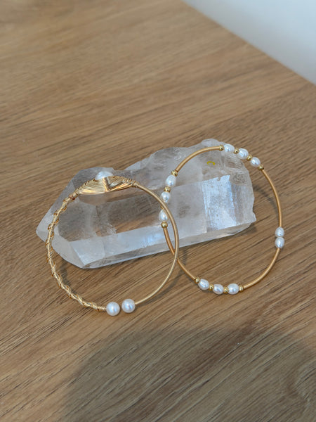 Triple Pearl Bangle