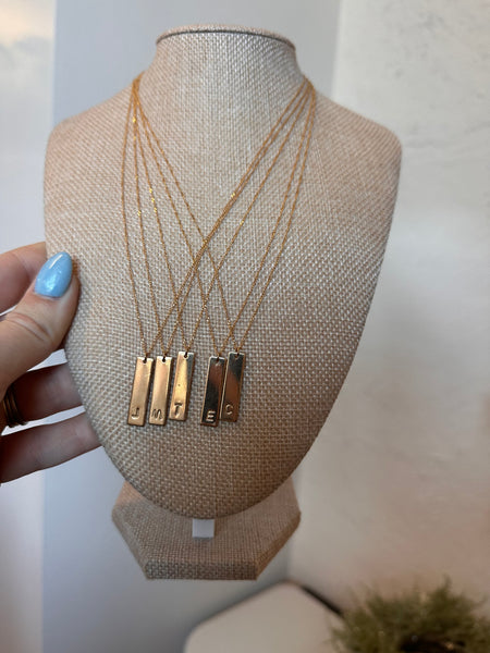 Initial Bar Necklace