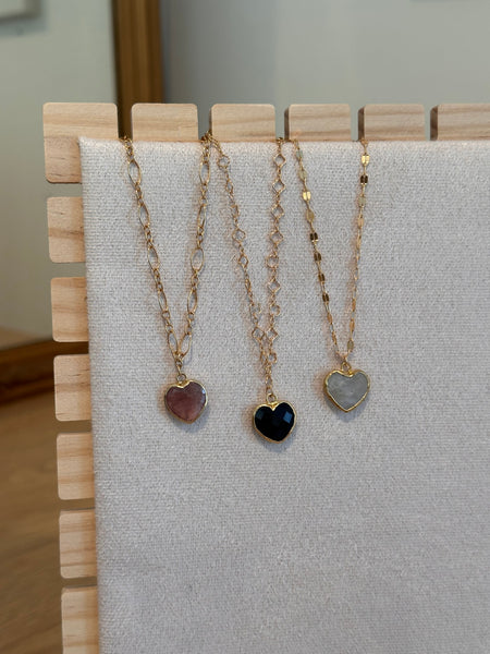 Gemstone Heart Necklace