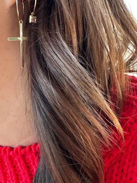 Simple Cross Earrings