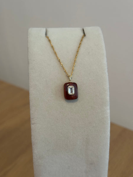 Cielos Gemstone Inlay Necklace