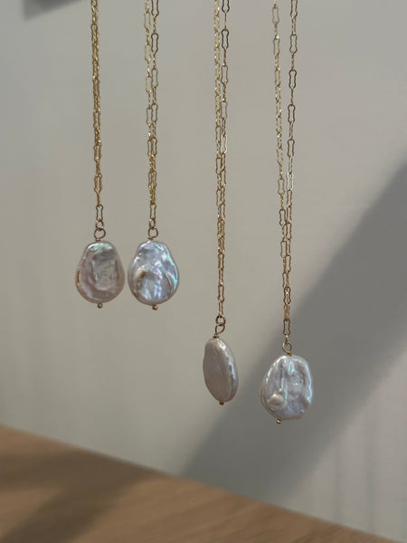 Baroque Pearl Coin Necklace