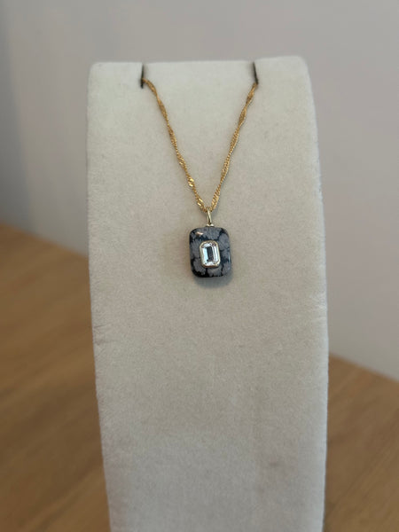 Cielos Gemstone Inlay Necklace