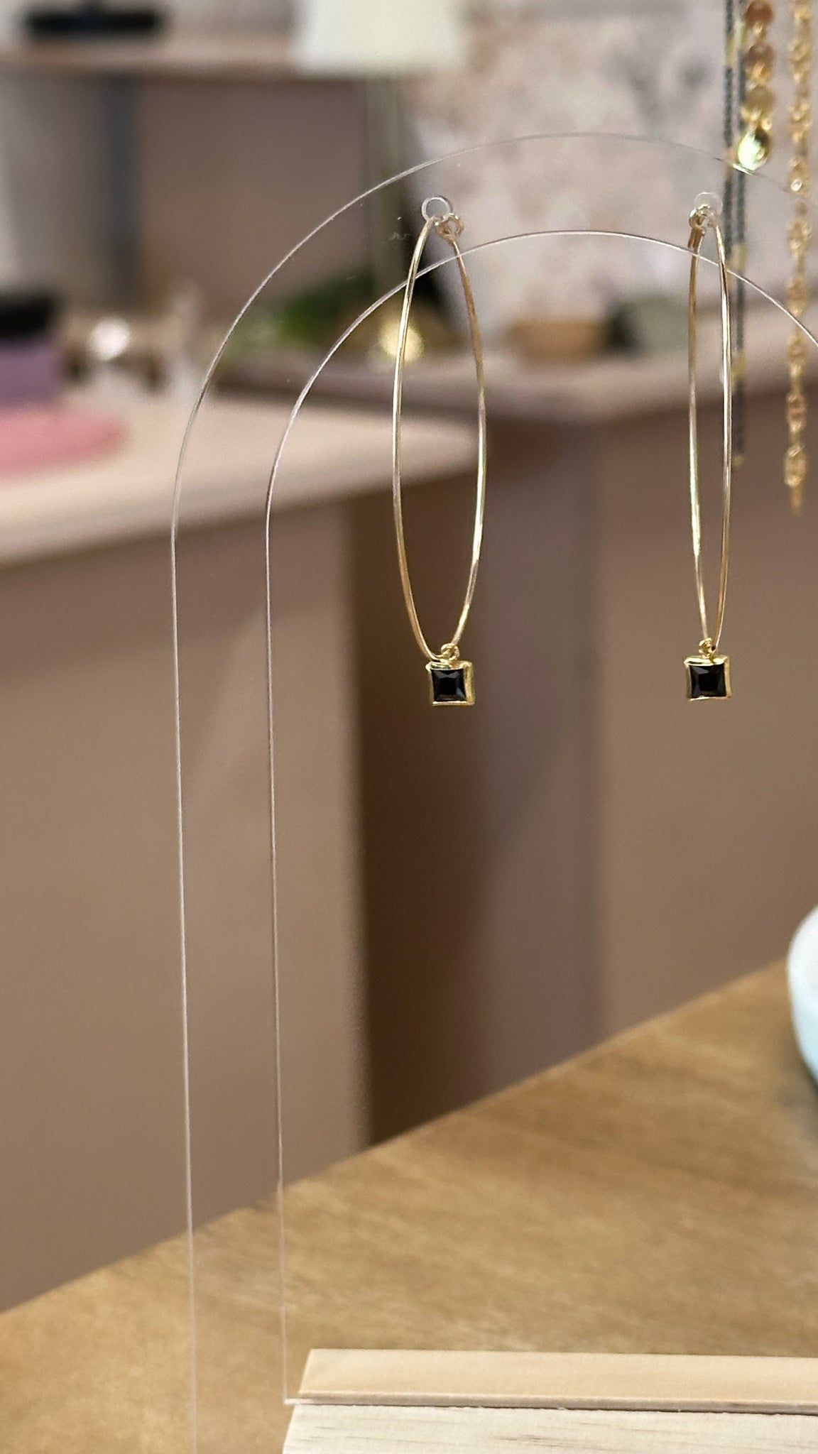 Gemstone Statement Hoops