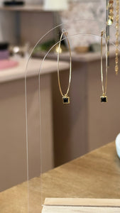 Gemstone Statement Hoops