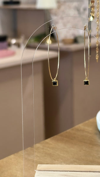 Gemstone Statement Hoops