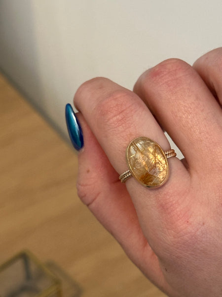 Rutile Quartz Ring