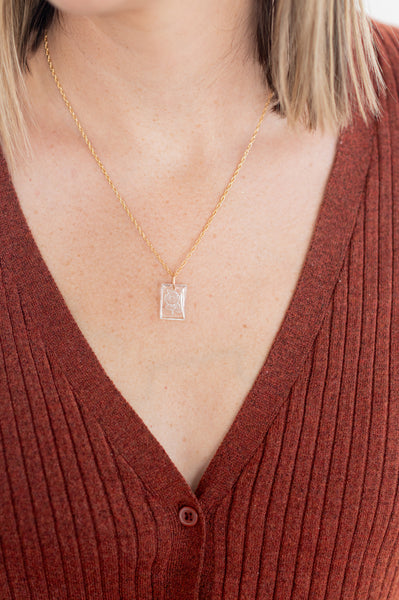 Fiora Frosted Glass Necklace