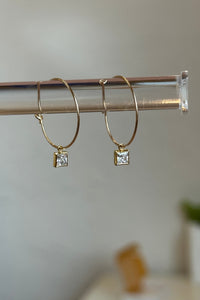 Mini Iris Gemstone Hoops
